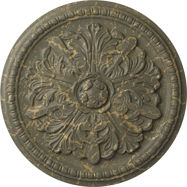 Ekena Millwork Swindon Ceiling Medallion (Fits Canopies up to 2 7/8"), 16 7/8"OD x 1 1/2"P, Witch Hazel Crackle CM16SWWHC - main